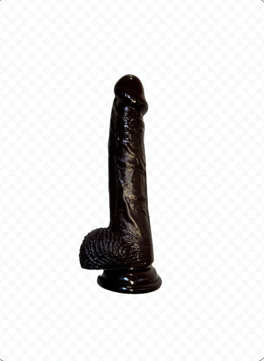 7" Dark Brown Suction Cup Dildo
