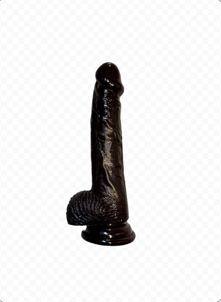 7" Dark Brown Suction Cup Dildo