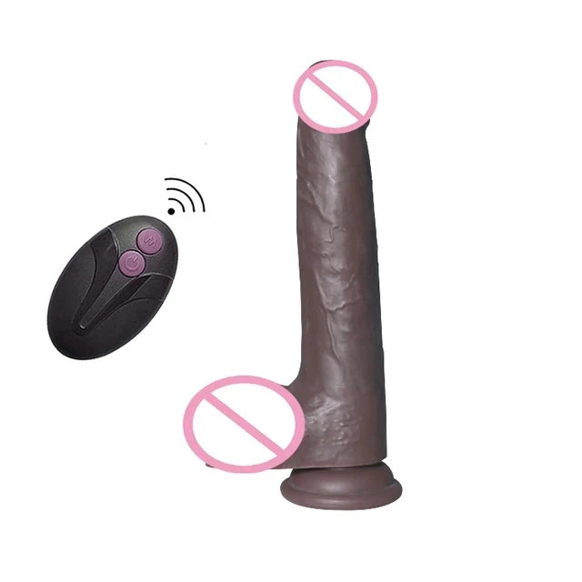 8" Thrusting & Vibrating Dildo